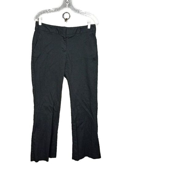 Daisy Fuentes Black Straight Leg Dress Pants Size 8 Stretch Slacks Trouser  Work - Picture 1 of 14